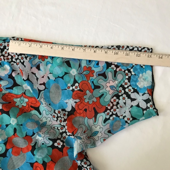 LULAROE Floral Kimono Open Front Cardigan Semi Sheer Coverup Shirley Size Medium - Picture 16 of 16